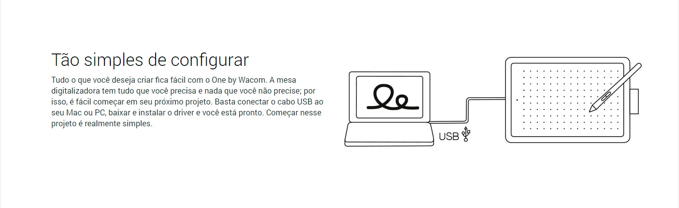 Mesa Digitalizadora One by Wacom CTL472 Pequena